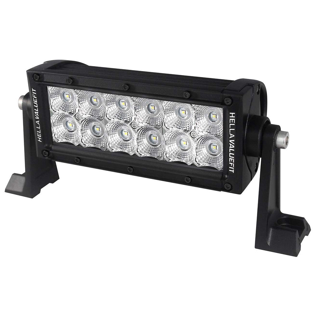 Hella Marine Value Fit Sport Series 12 LED Flood Light Bar - 8&quot; - Black [357208001]