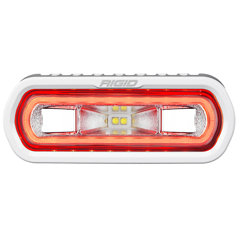 RIGID Industries SR-L Series Marine Spreader Light - White Surface Mount - White Light w/Red Halo [51102]