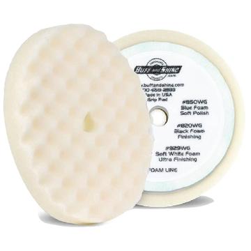 8" White Foam Waffle Pad - 2 pack