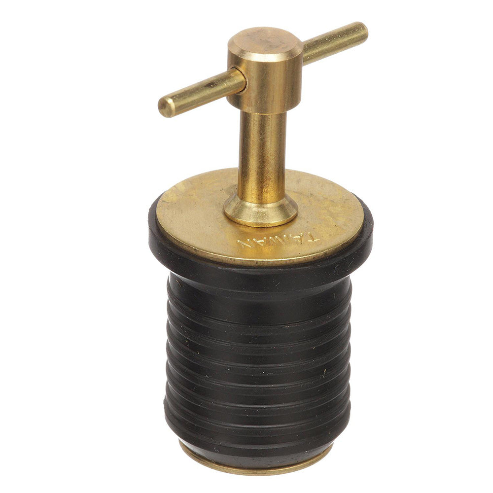 Attwood T-Handle Brass Drain Plug - 1&quot; Diameter [7526A7]