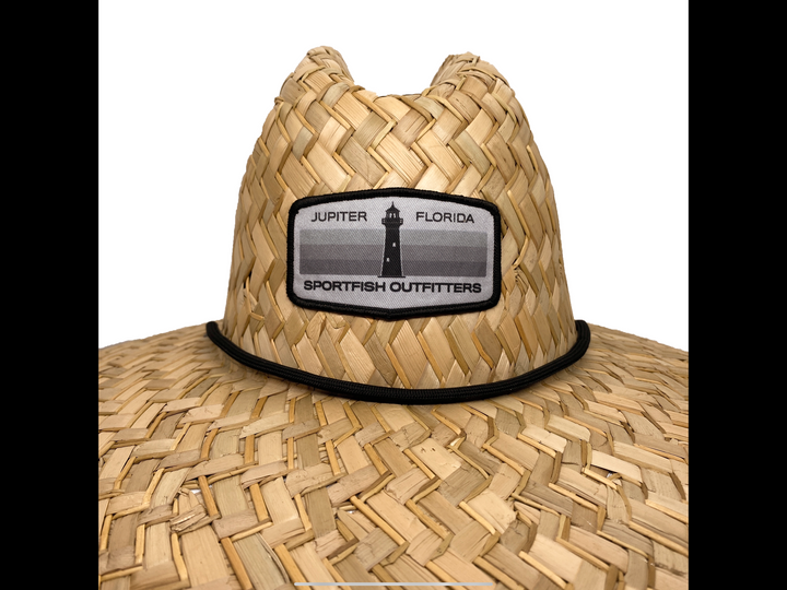 Jupiter Lighthouse Straw Hat - Grey Stripes