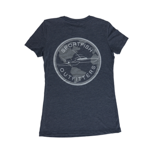 Sportfish Outfitters Super Soft Women's Marlin Blue with Globe Shirt