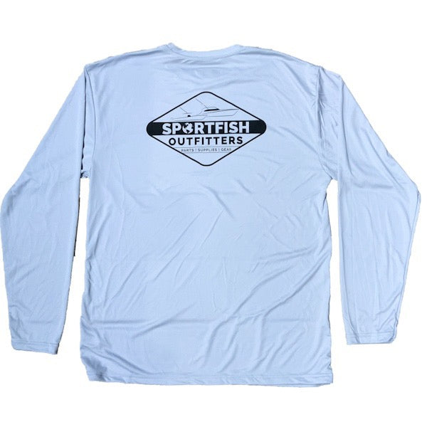 Sportfish Outfitters Mens Long Sleeve Diamond Performance Shirt