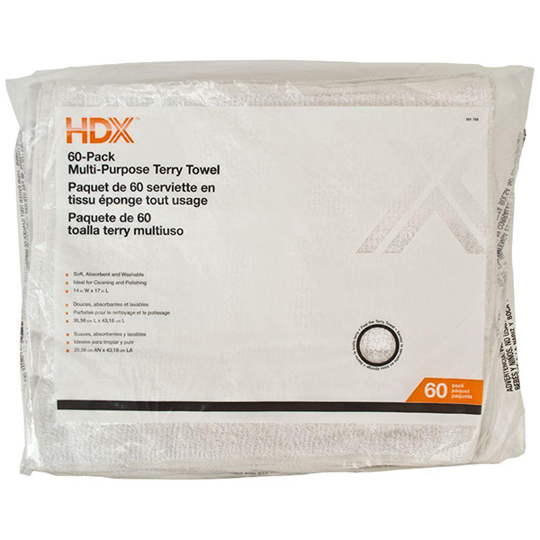 HDX Terry Towels (60-Pack)