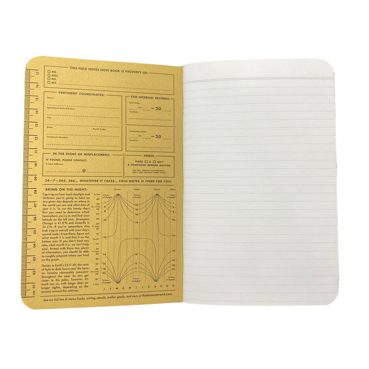 Field Notes: Pitch Black - Ruled Paper - Large 2-Pack