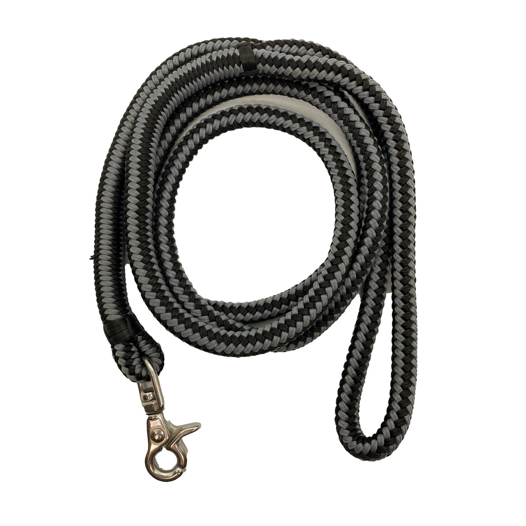 Dock Line Dog Leash Black/Gray w/SS Clasp