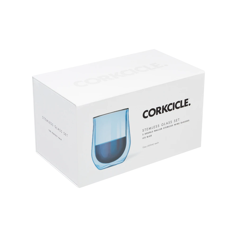 Corkcicle Stemless Wine Glass- 12oz Gloss White