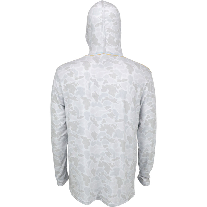 Marsh Wear Grey Camo Mallard Pamlico Hooded Sun Shirt