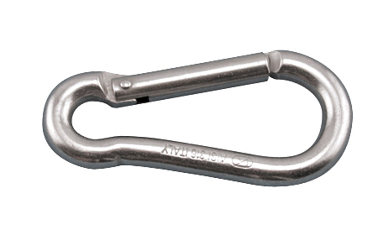 Spring Clip Carabiner 1/4&quot; x 2 3/8&quot; 316SS