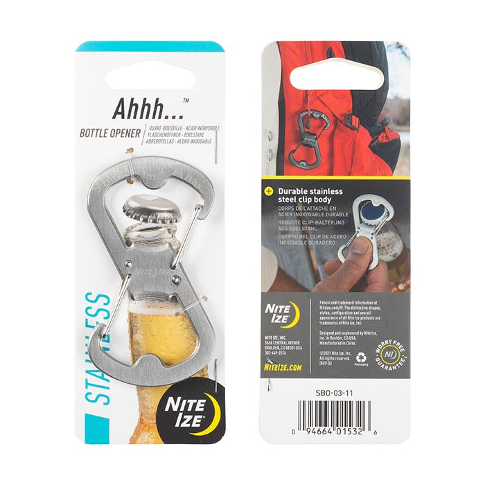 NITE IZE AHHH...™ STAINLESS BOTTLE OPENER - SILVER