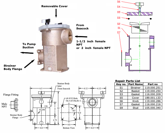 Scot Pump Strainer Knob