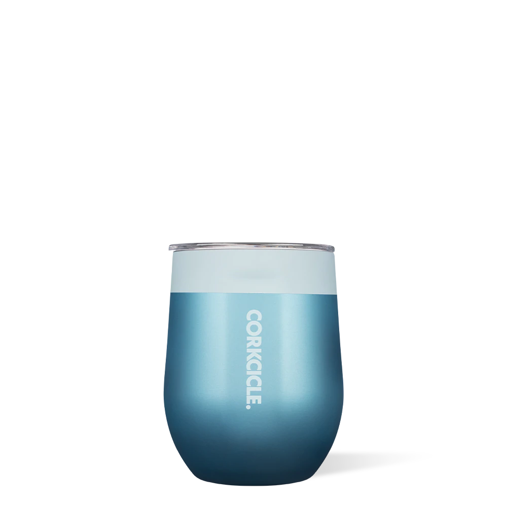 Corkcicle Stemless - 12oz Color Block Glacier Blue