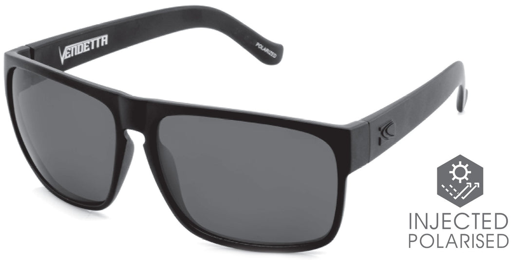 Carve Sunglasses - Vendetta Matte Black Polarized Float