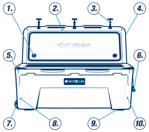 Kysek Cooler 100L White | Compare to Yeti Tundra 105