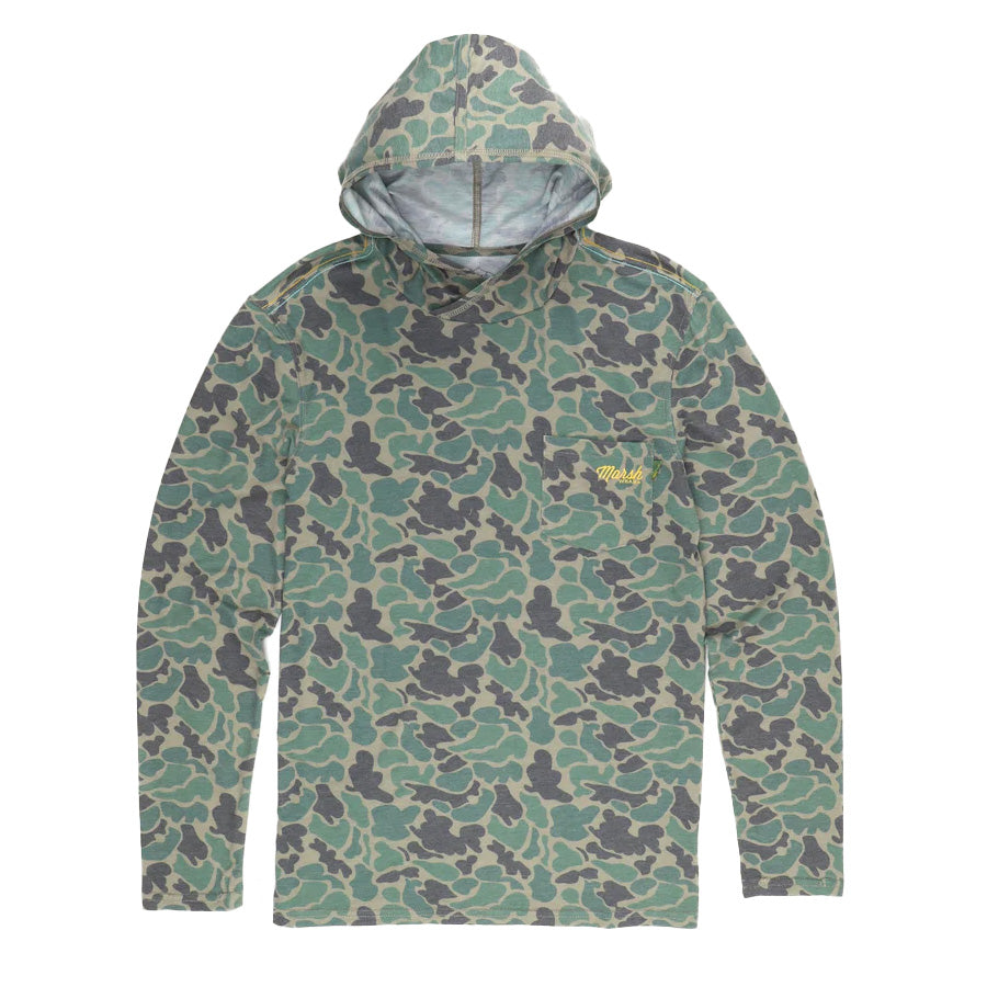 Marsh Wear Mallard Camo Pamlico Hooded Sun Shirt