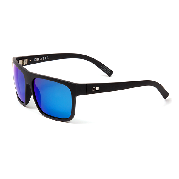 Otis Mineral Glass Eyewear - AFTER DARK REFLECT (Matte Black / Mirror Blue) Polarized