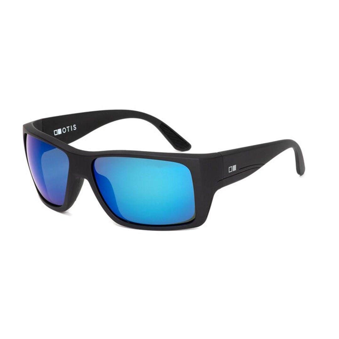 Otis Mineral Glass Eyewear - COASTIN Matte Black Mirror Blue Polarized