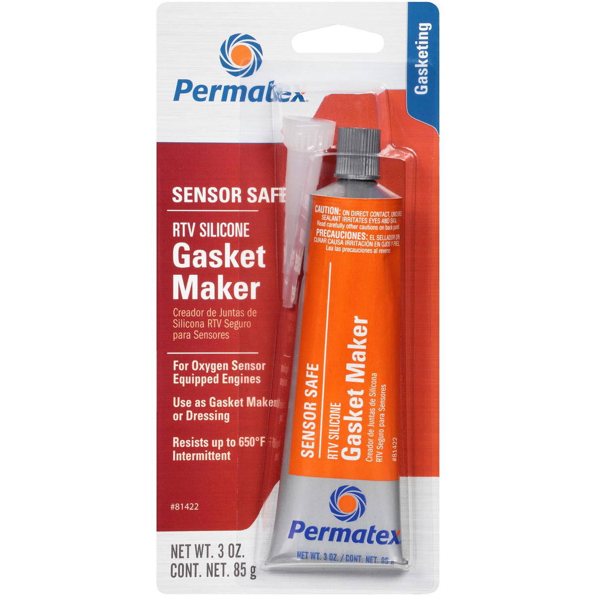Permatex Sensor-Safe High-Temp RTV Silicone Gasket Maker 3oz