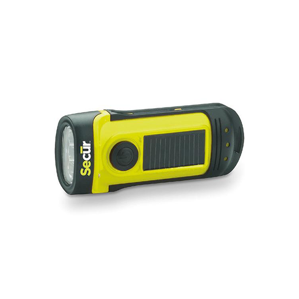 Secur Waterproof Solar Dynamo LED Flashlight