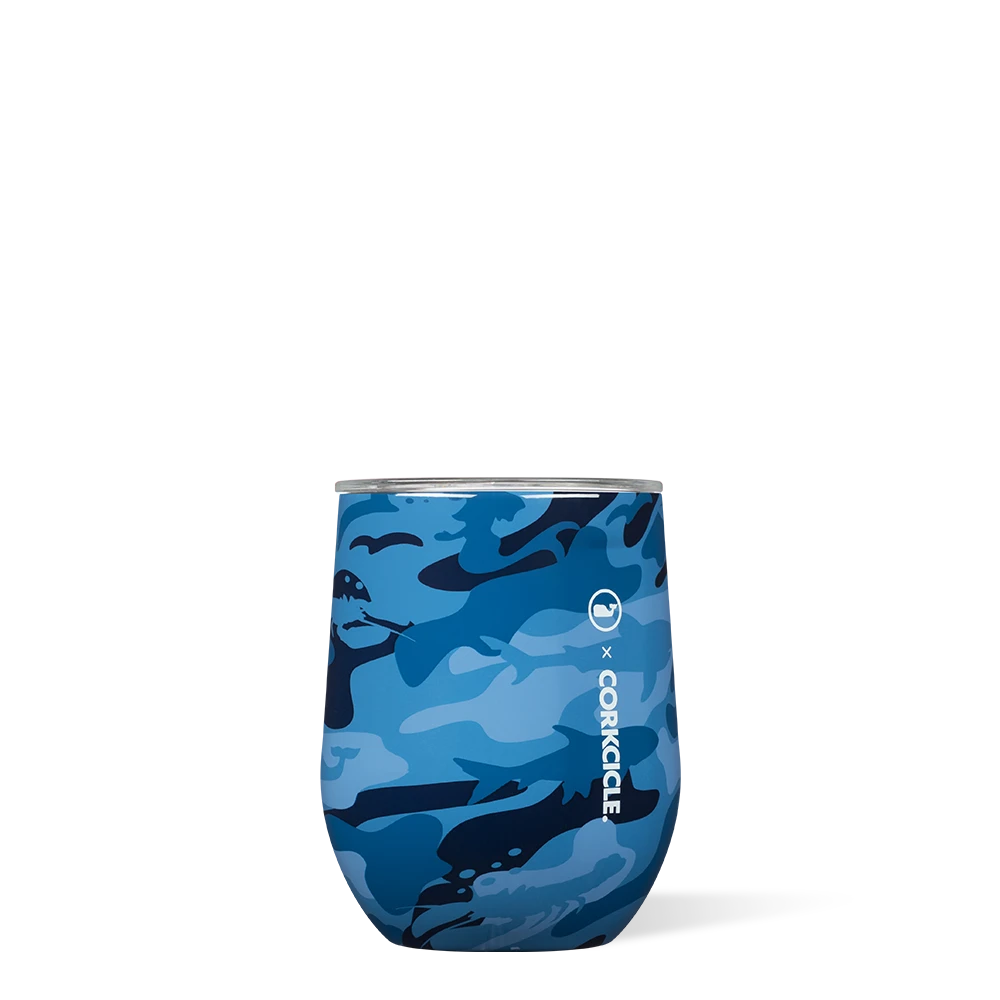 Corkcicle Stemless - 12oz Vineyard Vines Blue Camo